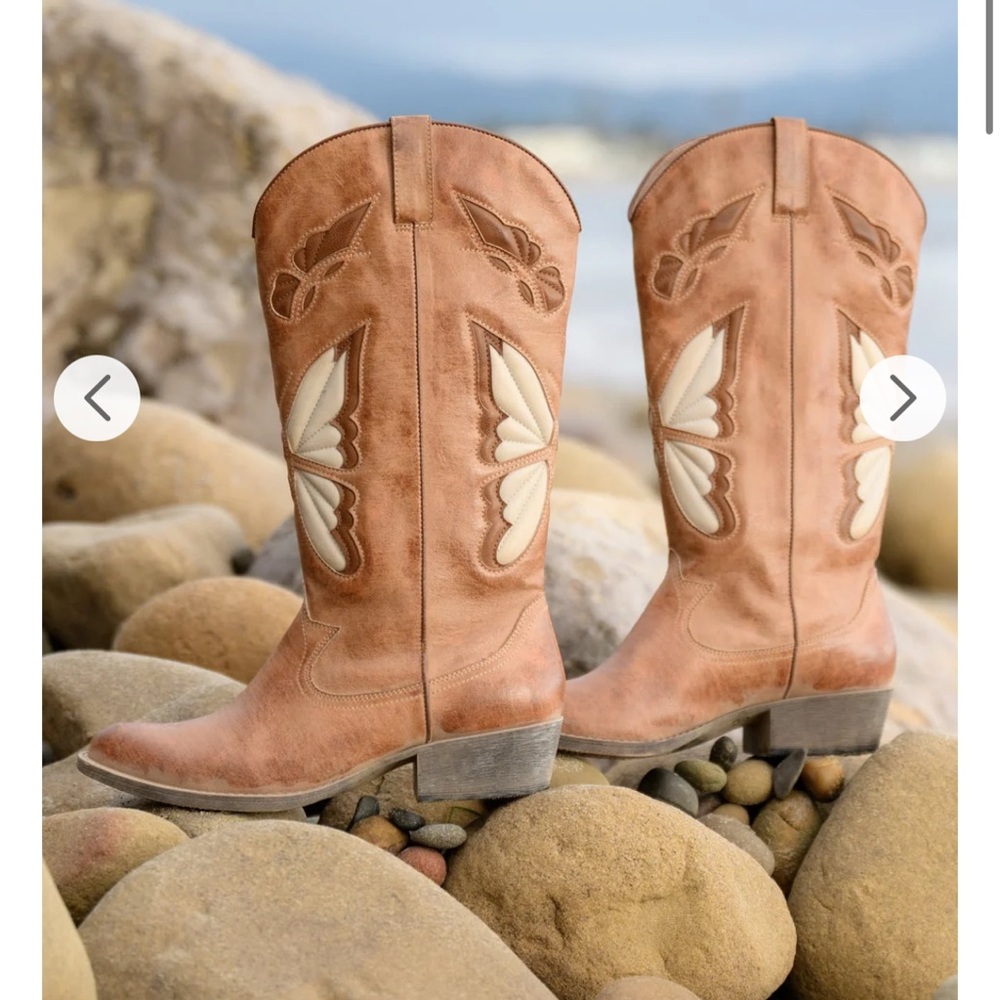 Altar’d State “Mariposa Boots” Butterfly Cowgirl